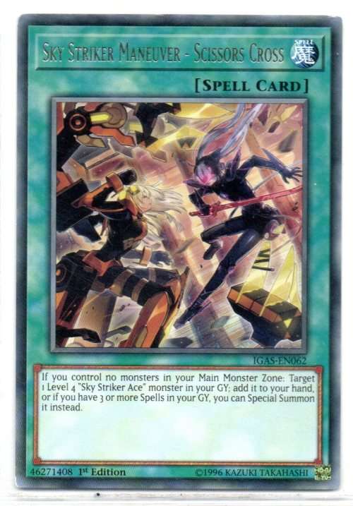 Yu-Gi-Oh! - Sky Striker Maneuver - Scissors Cross - 1st Ed/Rare - Ignition Assault (IGAS-EN062)