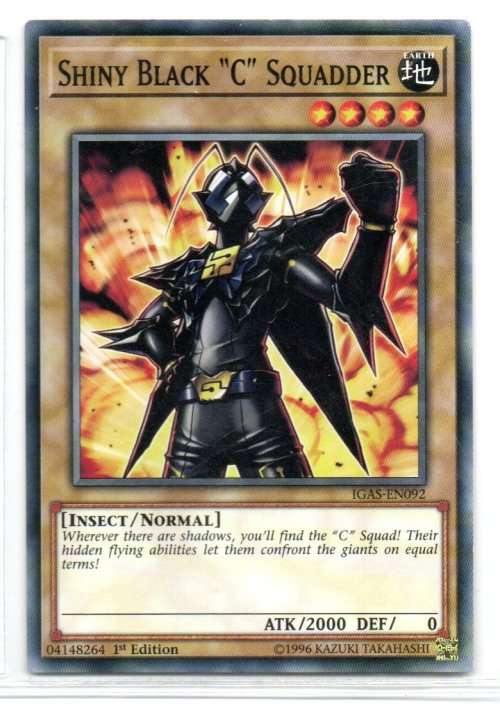 Yu-Gi-Oh! - Shiny Black `C` Squadder - 1st Ed/Common - Ignition Assault (IGAS-EN092)
