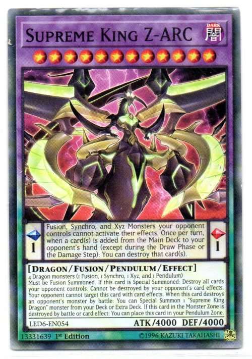 Yu-Gi-Oh! - Supreme King Z-ARC - 1st Ed/Common - Legendary Duelists: Magical Hero (LED6-EN054)