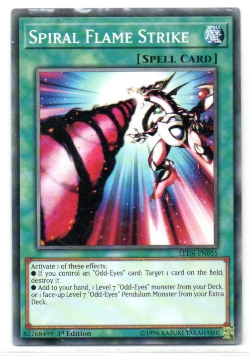 Yu-Gi-Oh! - Spiral Flame Strike - 1st Ed/Common - Legendary Duelists: Magical Hero (LED6-EN055)