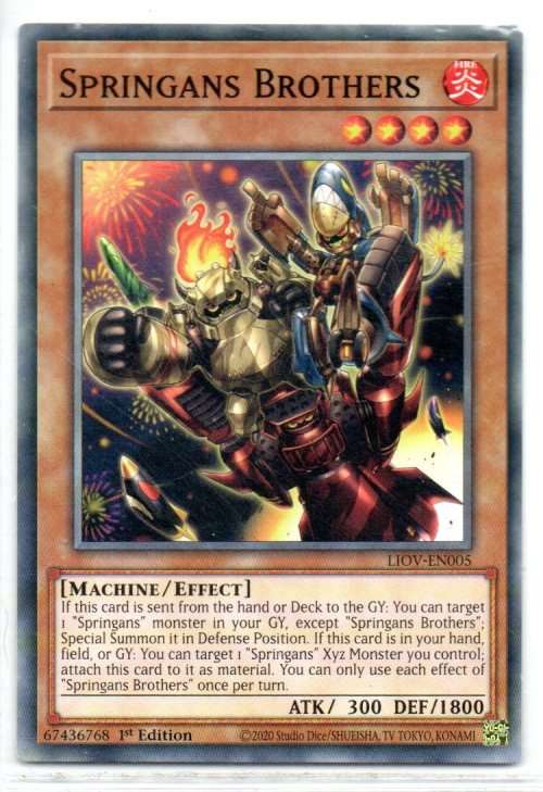 Yu-Gi-Oh! - Springans Brothers - 1st Ed/Common - Lightning Overdrive (LIOV-EN005)