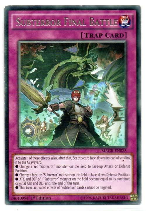 Yu-Gi-Oh! - Subterror Final Battle - 1st Ed/Rare - Maximum Crisis (MACR-EN085)