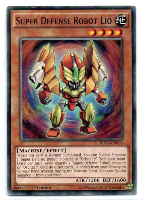 Yu-Gi-Oh! - Super Defense Robot Lio - 1st Ed/Common - 2014 Mega-Tin Mega Pack (MP14-EN063)