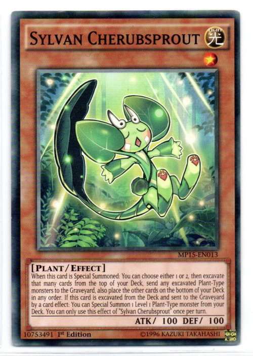 Yu-Gi-Oh! - Sylvan Cherubsprout - 1st Ed/Common - 2015 Mega-Tin Mega Pack (MP15-EN013)