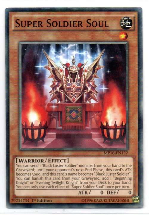 Yu-Gi-Oh! - Super Soldier Soul - 1st Ed/Common - 2016 Mega-Tin Mega Pack (MP16-EN122)