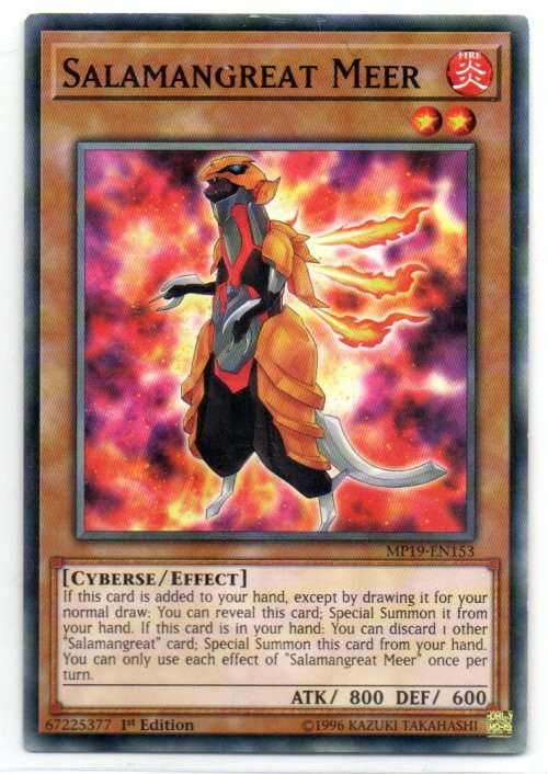 Yu-Gi-Oh! - Salamangreat Meer - 1st Ed/Common - 2019 Gold Sarcophagus Tin Mega Pack (MP19-EN153)