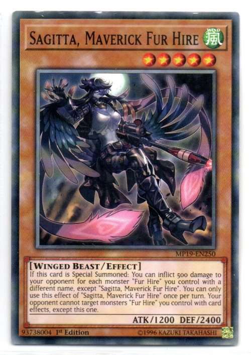 Yu-Gi-Oh! - Sagitta, Maverick Fur Hire - 1st Ed/Common - 2019 Gold Sarcophagus Tin Mega Pack (MP19-E