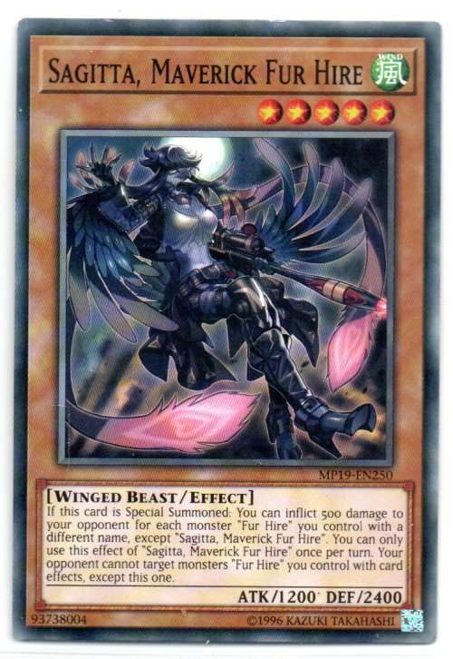 Yu-Gi-Oh! - Sagitta, Maverick Fur Hire - Common - 2019 Gold Sarcophagus Tin Mega Pack (MP19-E