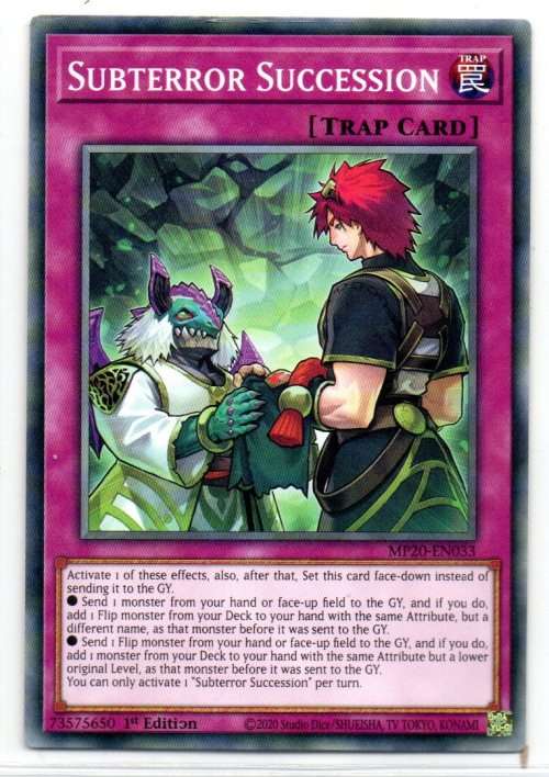Yu-Gi-Oh! - Subterror Succession - 1st Ed/Common - 2020 Tin of Lost Memories (MP20-EN033)