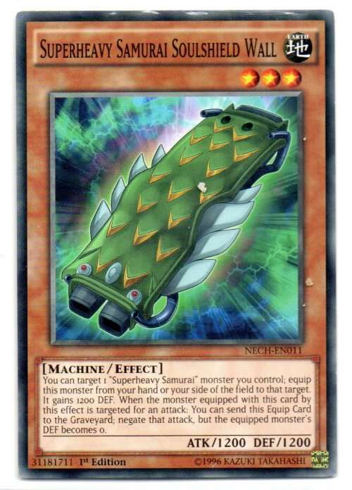 Yu-Gi-Oh! - Superheavy Samurai Soulshield Wall - 1st Ed/Common - The New Challengers (NECH-EN011)