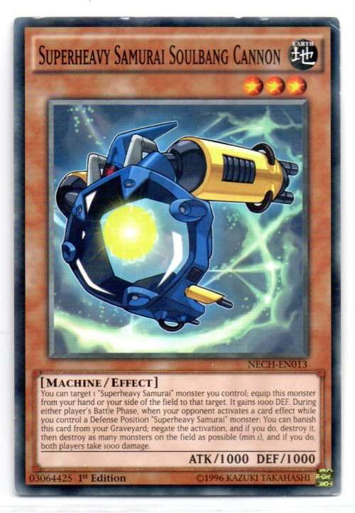 Yu-Gi-Oh! - Superheavy Samurai Soulbang Cannon - 1st Ed/Common - The New Challengers (NECH-EN013)