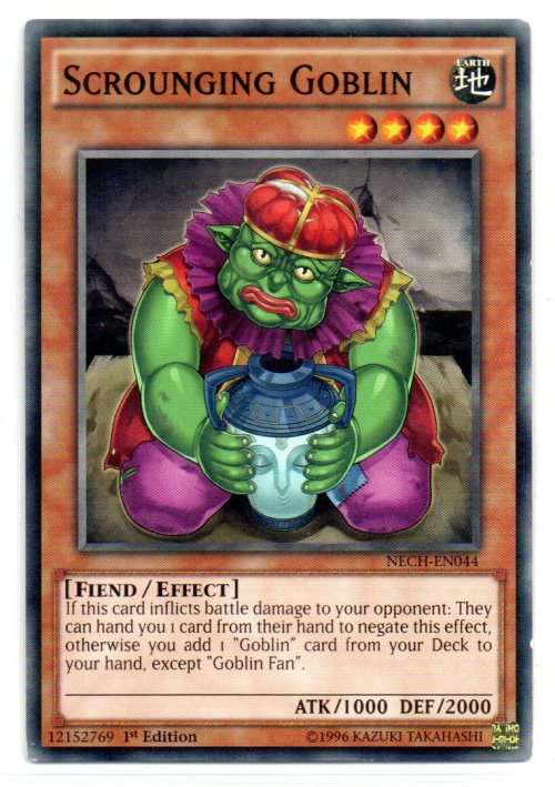 Yu-Gi-Oh! - Scrounging Goblin - 1st Ed/Short Print - The New Challengers (NECH-EN044)
