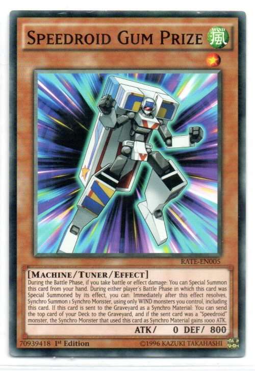 Yu-Gi-Oh! - Speedroid Gum Prize - 1st Ed/Common - Raging Tempest (RATE-EN005)