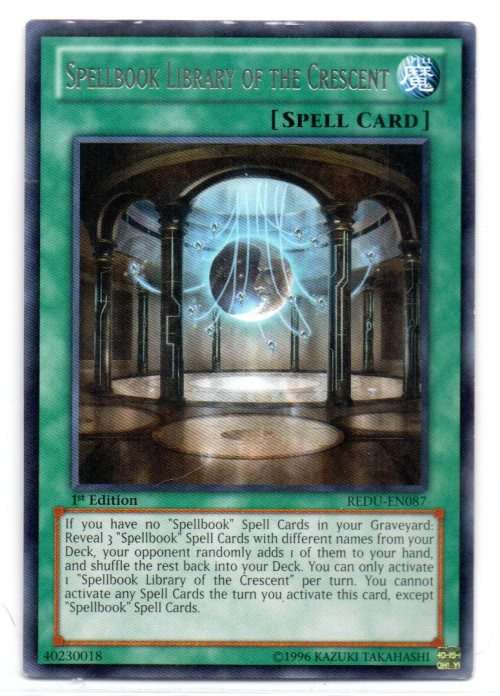 Yu-Gi-Oh! - Spellbook Library of the Crescent - 1st Ed/Rare - Return of the Duelist (REDU-EN087)
