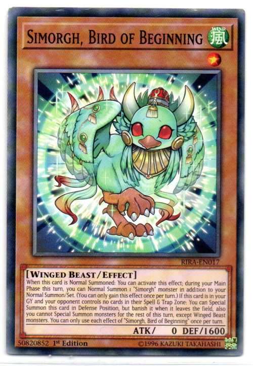 Yu-Gi-Oh! - Simorgh, Bird of Beginning - 1st Ed/Common - Rising Rampage (RIRA-EN017)