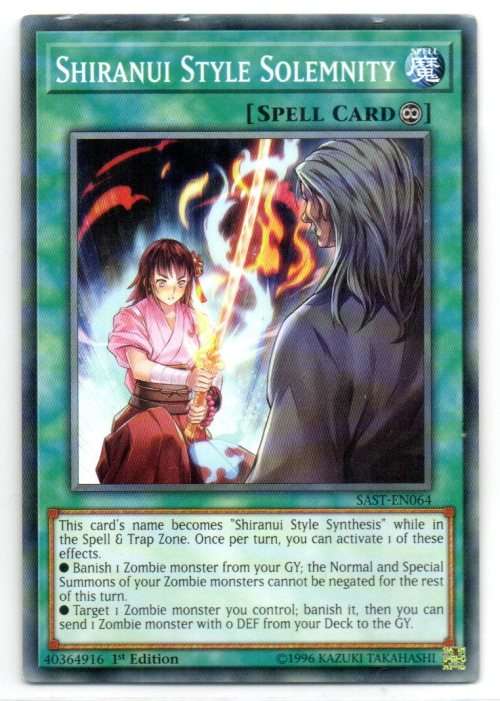 Yu-Gi-Oh! - Shiranui Style Solemnity - 1st Ed/Common - Savage Strike (SAST-EN064)