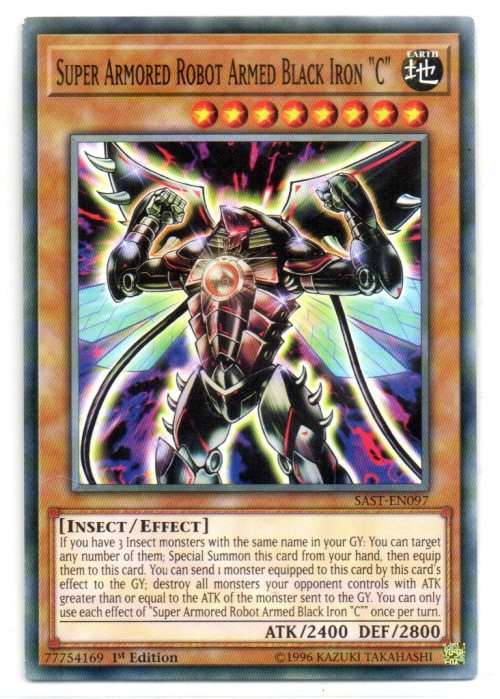 Yu-Gi-Oh! - Super Armored Robot Armed Black Iron `C` - 1st Ed/Common - Savage Strike (SAST-EN097)