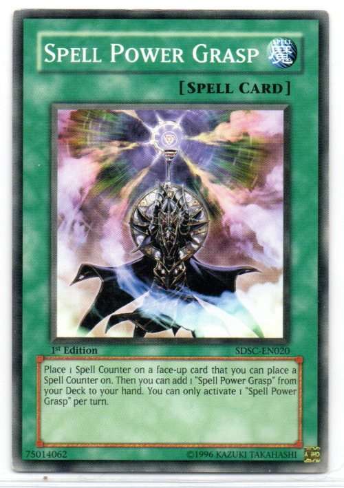 Yu-Gi-Oh! - Spell Power Grasp - 1st Ed/Common - Spellcaster`s Command Structure Deck (SDSC-EN020)