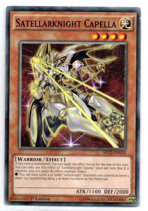 Yu-Gi-Oh! - Satellarknight Capella - 1st Ed/Common - Secrets of Eternity (SECE-EN024)