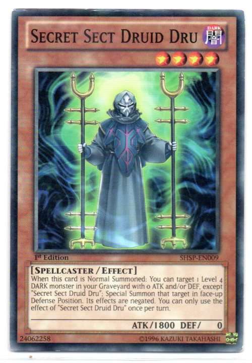 Yu-Gi-Oh! - Secret Sect Druid Dru - 1st Ed/Common - Shadow Specters (SHSP-EN009)