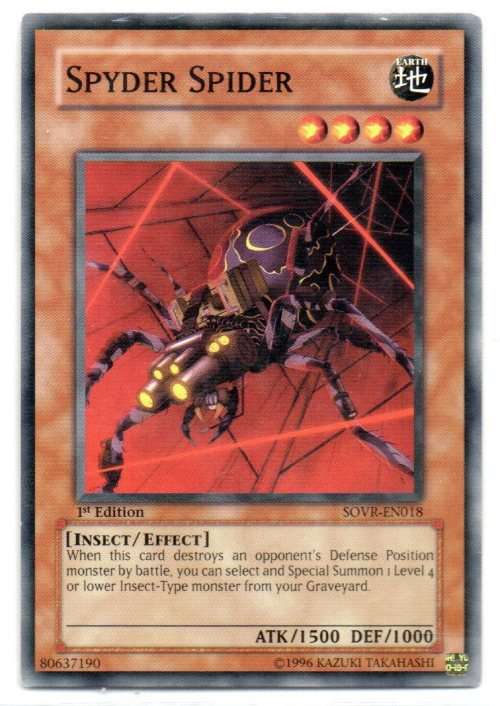 Yu-Gi-Oh! - Spyder Spider - 1st Ed/Common - Stardust Overdrive (SOVR-EN018)
