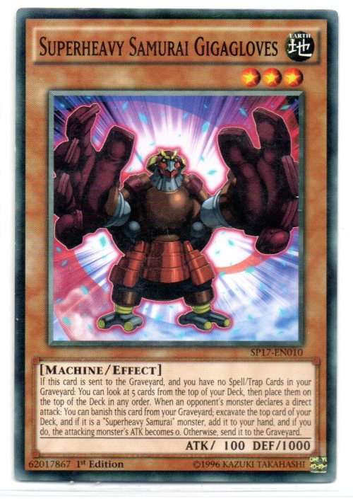 Yu-Gi-Oh! - Superheavy Samurai Gigagloves - 1st Ed/Common - Star Pack Battle Royal (SP17-EN010)