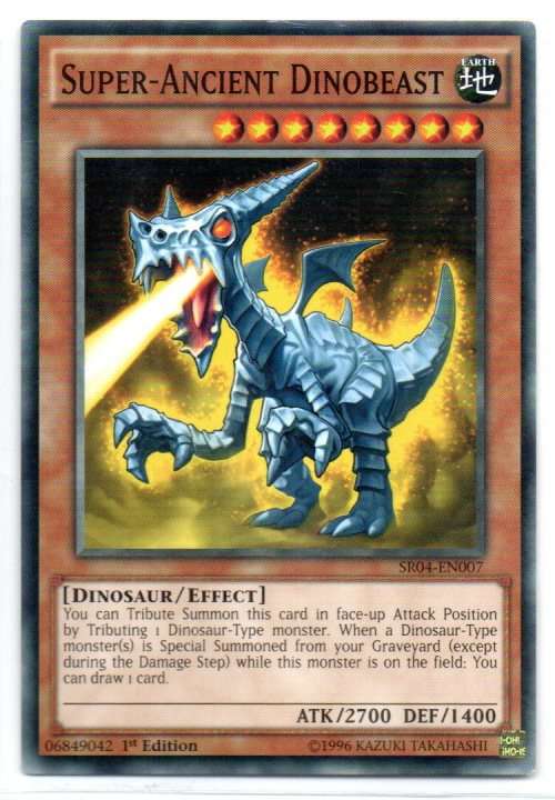 Yu-Gi-Oh! - Super-Ancient Dinobeast - 1st Ed/Common - Dinosmasher`s Fury Structure Deck (SR04-EN007)