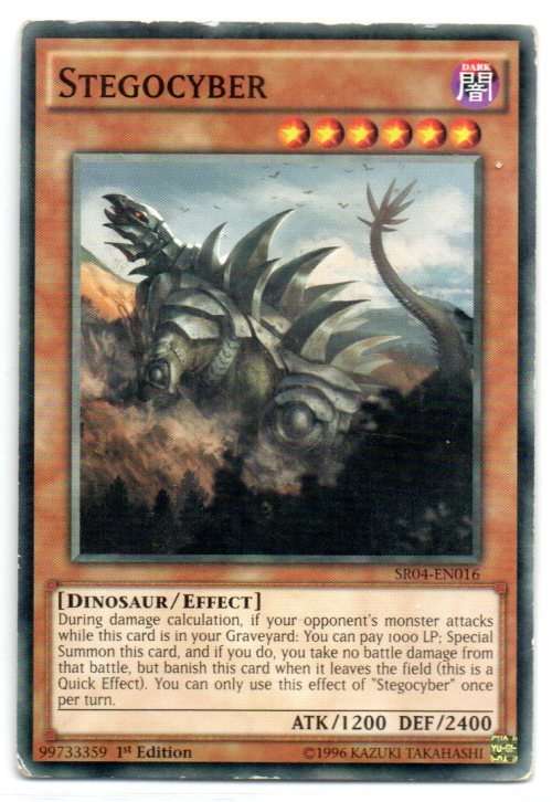 Yu-Gi-Oh! - Stegocyber - 1st Ed/Common - Dinosmasher`s Fury Structure Deck (SR04-EN016)