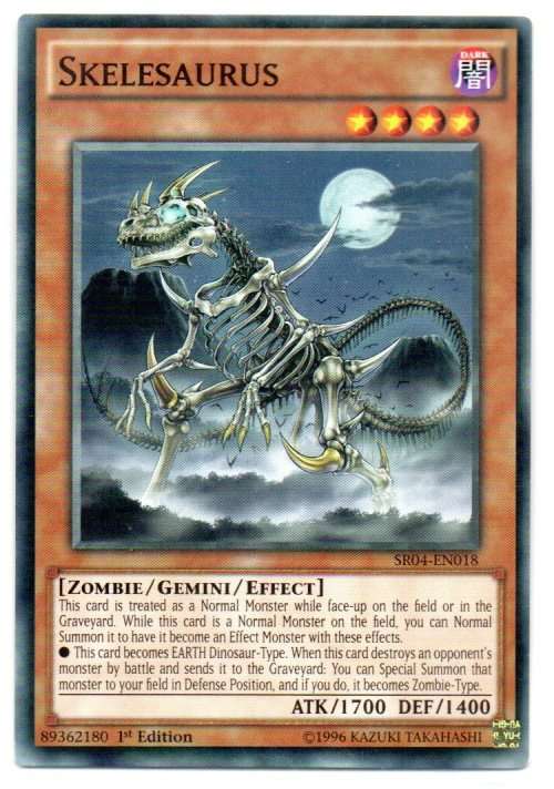 Yu-Gi-Oh! - Skelesaurus - 1st Ed/Common - Dinosmasher`s Fury Structure Deck (SR04-EN018)