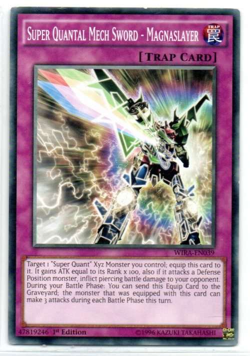 Yu-Gi-Oh! - Super Quantal Mech Sword - Magnaslayer - 1st Ed/Common - Wing Raiders (WIRA-EN039)