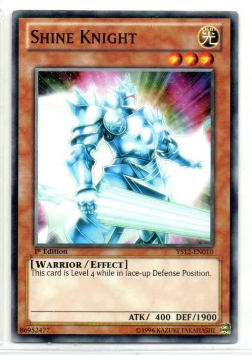 Yu-Gi-Oh! - Shine Knight - 1st Ed/Common - Starter Deck: Xyz Symphony (YS12-EN010)