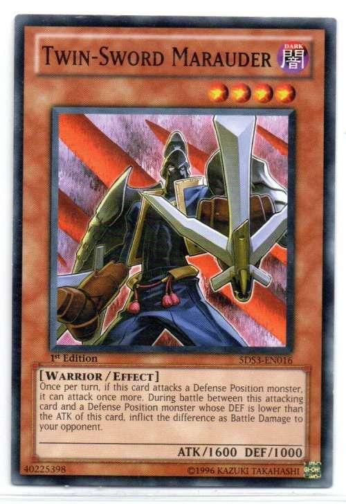 Yu-Gi-Oh! - Twin-Sword Marauder - 1st Ed/Common - Starter Deck: Duelist Toolbox (5DS3-EN016)