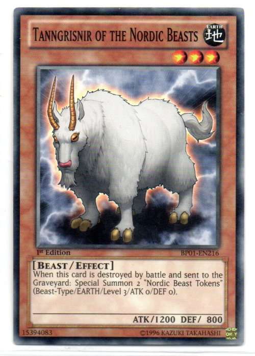 Yu-Gi-Oh! - Tanngrisnir of the Nordic Beasts - 1st Ed/Common - Battle Pack: Epic Dawn (BP01-EN216)
