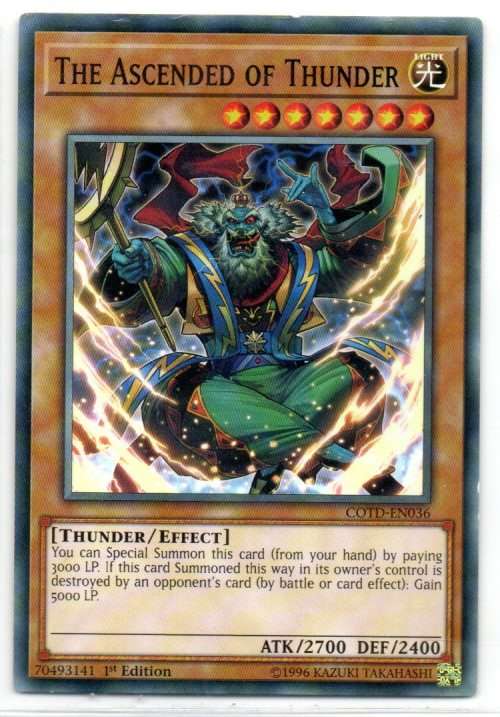 Yu-Gi-Oh! - The Ascended of Thunder - 1st Ed/Short Print - Code of the Duelist (COTD-EN036)