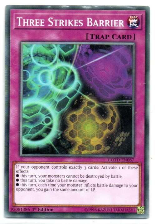Yu-Gi-Oh! - Three Strikes Barrier - 1st Ed/Common - Code of the Duelist (COTD-EN067)