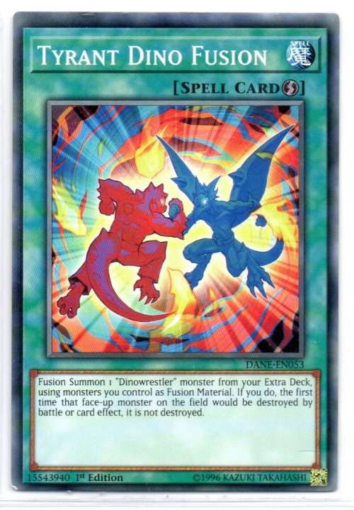 Yu-Gi-Oh! - Tyrant Dino Fusion - 1st Ed/Common - Dark Neostorm (DANE-EN053)