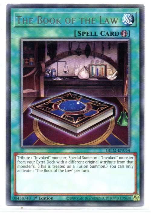 Yu-Gi-Oh! - The Book of the Law - 1st Ed/Rare - Genesis Impact (GEIM-EN054)