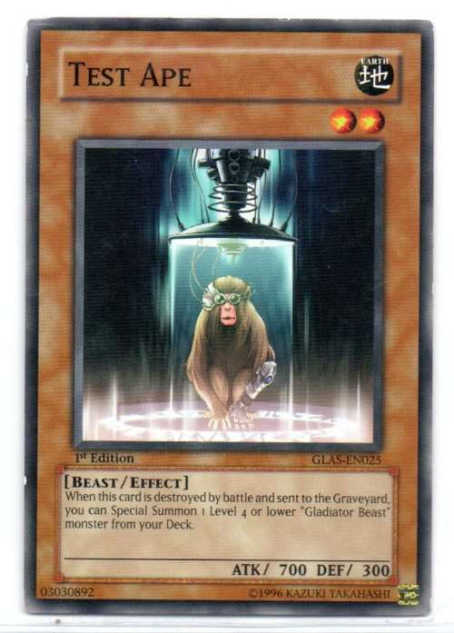 Yu-Gi-Oh! - Test Ape - 1st Ed/Common - Gladiator`s Assault (GLAS-EN025)