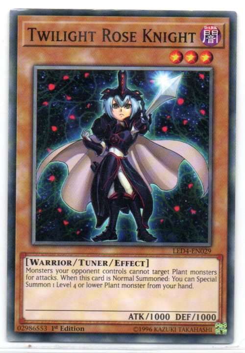 Yu-Gi-Oh! - Twilight Rose Knight - 1st Ed/Common - Legendary Duelists: Sisters of the Rose (LED4-EN0