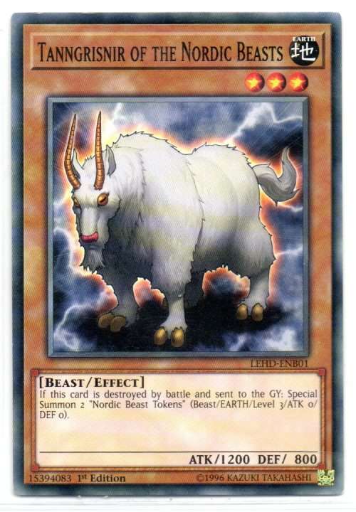 Yu-Gi-Oh! - Tanngrisnir of the Nordic Beasts - 1st Ed/Common - Legendary Hero Decks (LEHD-ENB01)