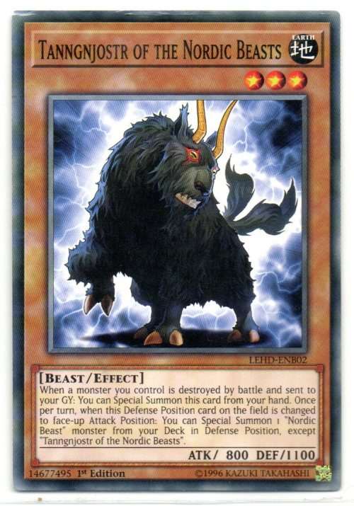 Yu-Gi-Oh! - Tanngnjostr of the Nordic Beasts - 1st Ed/Common - Legendary Hero Decks (LEHD-ENB02)