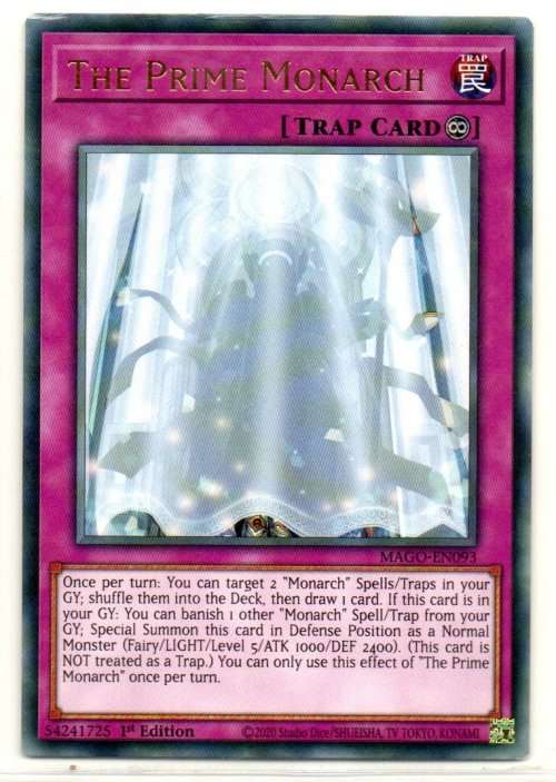 Yu-Gi-Oh! - The Prime Monarch - 1st Ed/Rare - Maximum Gold (MAGO-EN093)
