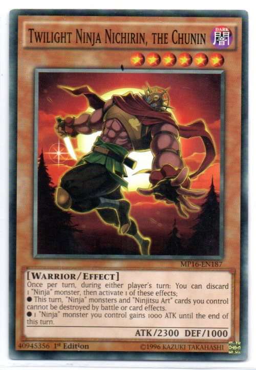 Yu-Gi-Oh! - Twilight Ninja Nichirin, the Chunin - 1st Ed/Common - 2016 Mega-Tin Mega Pack (MP16-EN18
