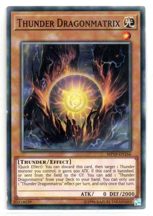 Yu-Gi-Oh! - Thunder Dragonmatrix - Common - 2019 Gold Sarcophagus Tin Mega Pack (MP19-EN166)