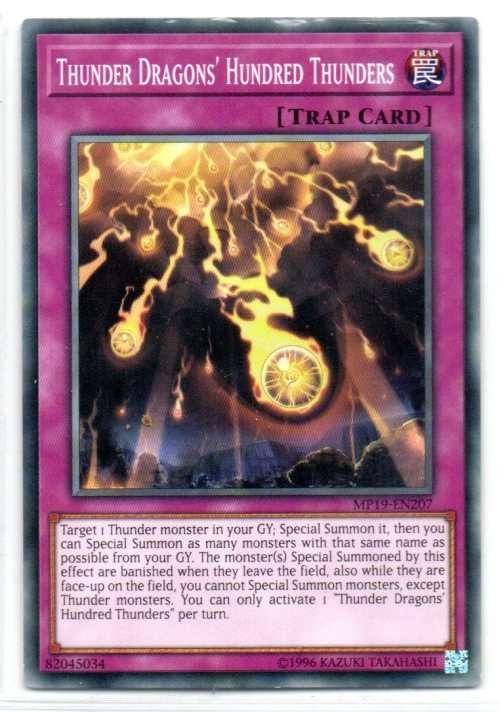 Yu-Gi-Oh! - Thunder Dragons` Hundred Thunders - Common - 2019 Gold Sarcophagus Tin Mega Pack (MP19-E