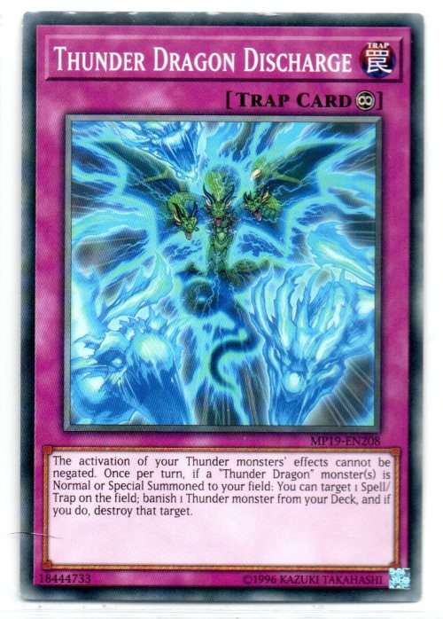 Yu-Gi-Oh! - Thunder Dragon Discharge - Common - 2019 Gold Sarcophagus Tin Mega Pack (MP19-EN208)