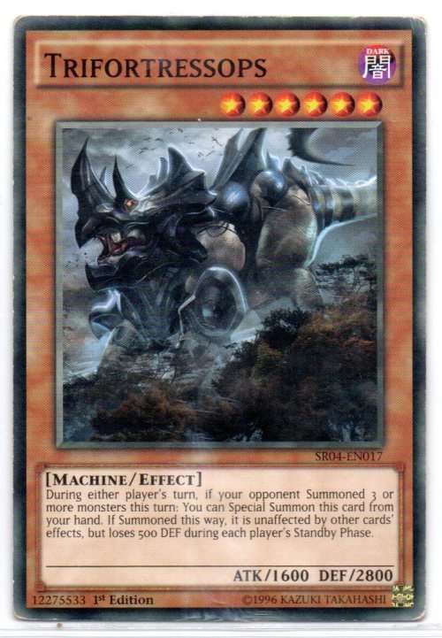 Yu-Gi-Oh! - Trifortressops - 1st Ed/Common - Dinosmasher`s Fury Structure Deck (SR04-EN017)