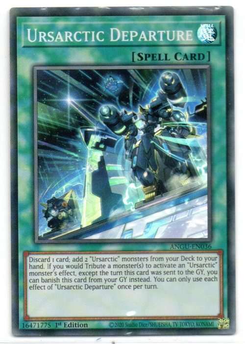 Yu-Gi-Oh! - Ursarctic Departure - 1st Ed/Super Rare - Ancient Guardians (ANGU-EN036)