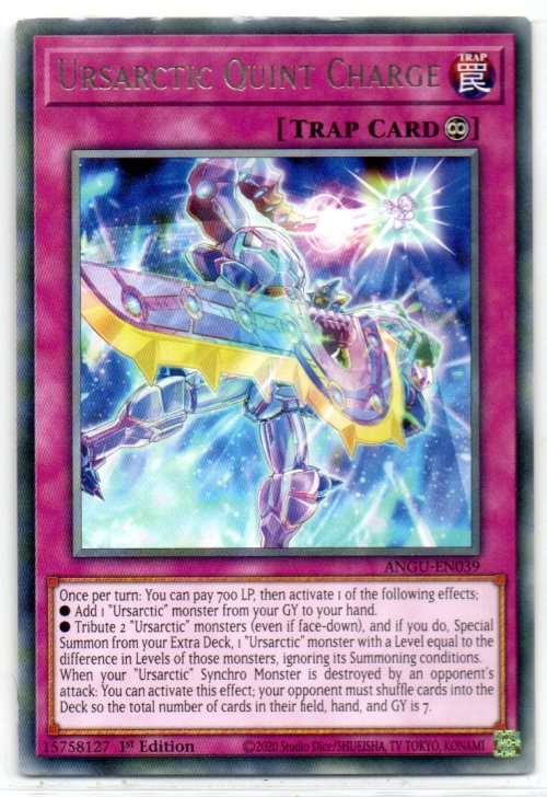 Yu-Gi-Oh! - Ursarctic Quint Charge - 1st Ed/Rare - Ancient Guardians (ANGU-EN039)