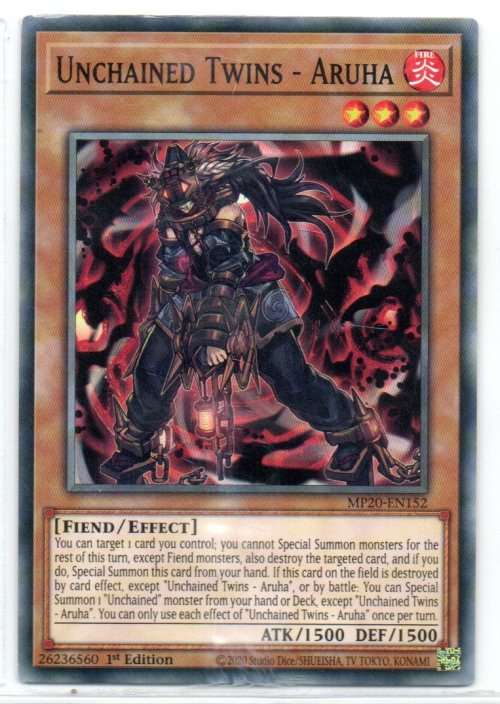 Yu-Gi-Oh! - Unchained Twins - Aruha - 1st Ed/Common - 2020 Tin of Lost Memories (MP20-EN152)